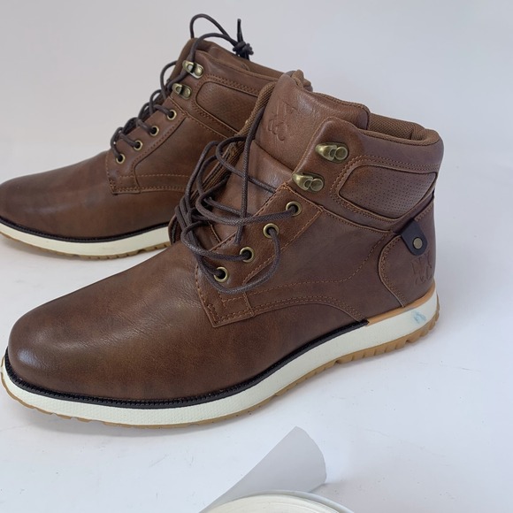 New York & Company Gideon NY1141 Ankle Boots Men\'s 9 Brown Leather Lace Up 8105 main image 6